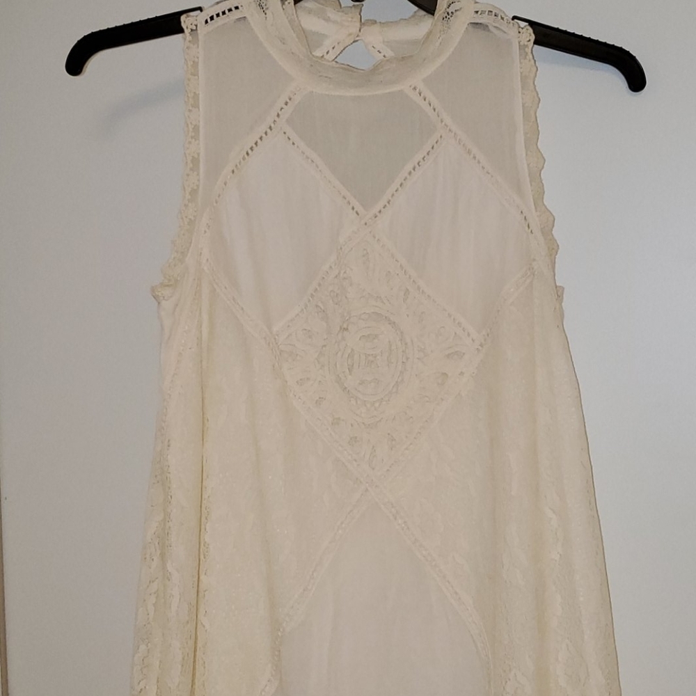 FP One Free People Angel Lace Crochet Dress